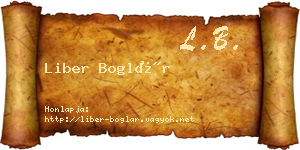 Liber Boglár névjegykártya